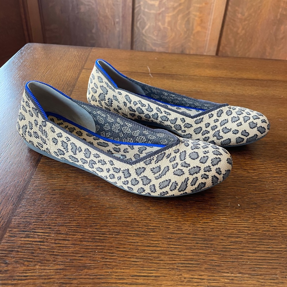 Rothy’s Leopard Print Flats 7.5 New